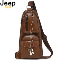 JEEP BULUO BRAND New Men Messenger torby Hot Crossbody torba słynnego mężczyzny temblak skórzany torba na klatkę piersiowa Fashion Casual 6196 1